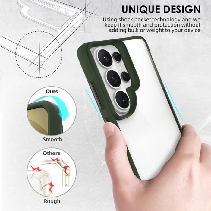 OEM - Mobilskal för Samsung Galaxy S26 Ultra Hybrid PC + TPU Stöttålig - Grön