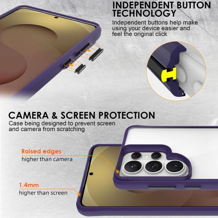 OEM - Mobilskal för Samsung Galaxy S26 Ultra Hybrid PC + TPU Stöttålig - Lila