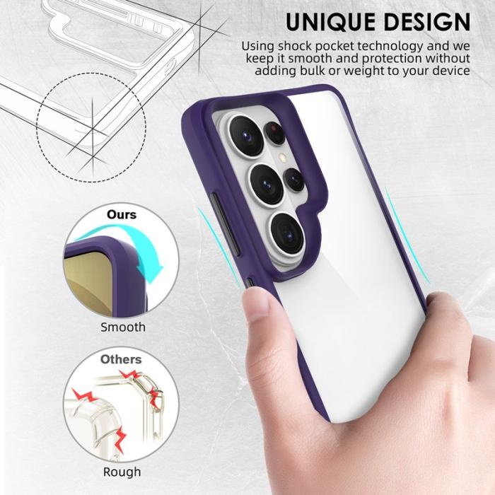 OEM - Mobilskal för Samsung Galaxy S26 Ultra Hybrid PC + TPU Stöttålig - Lila