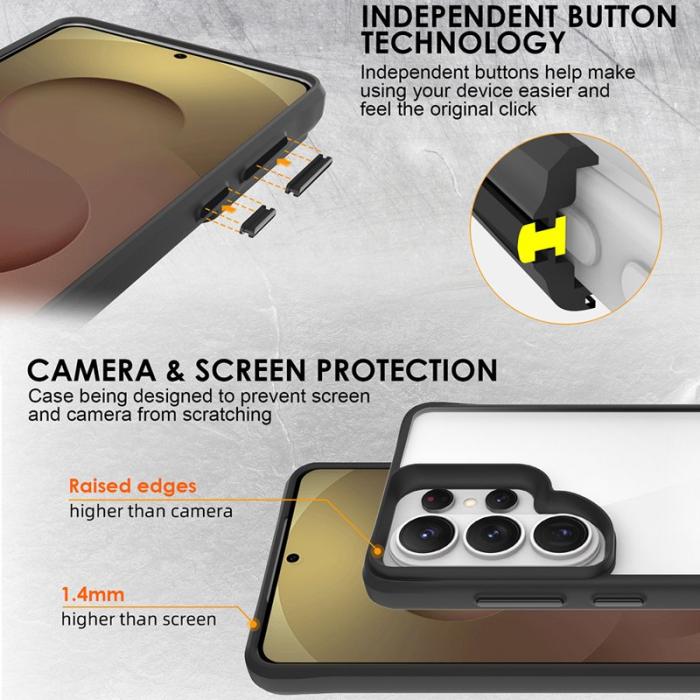 OEM - Mobilskal för Samsung Galaxy S26 Ultra Hybrid PC + TPU Stöttålig - Svart