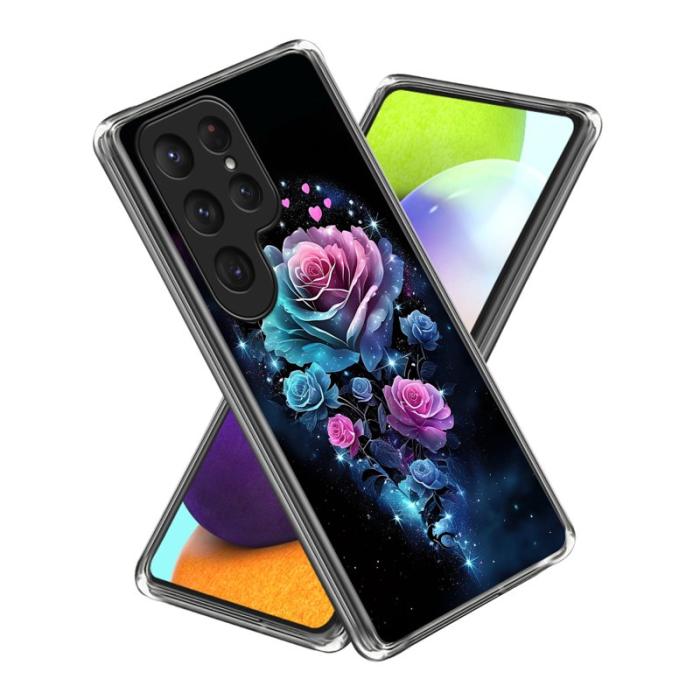 OEM - Mobilskal för Samsung Galaxy S26 Ultra IMD-mönster Stöttålig TPU - Drömrosa