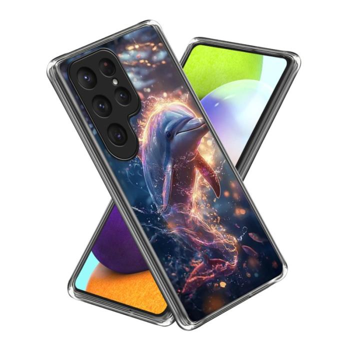 OEM - Mobilskal för Samsung Galaxy S26 Ultra IMD-mönster Stöttålig TPU - Haj