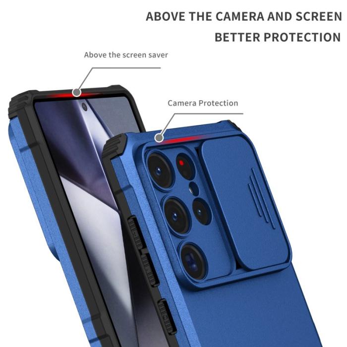 OEM - Mobilskal för Samsung Galaxy S26 Ultra Kamera Skydd PC + TPU - Blå