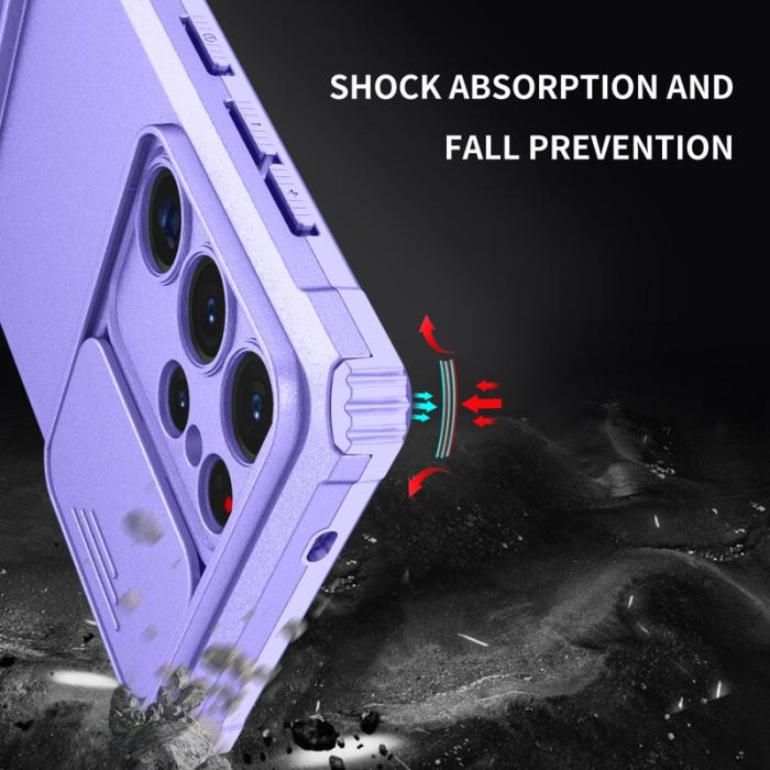 OEM - Mobilskal för Samsung Galaxy S26 Ultra Kamera Skydd PC + TPU - Lila