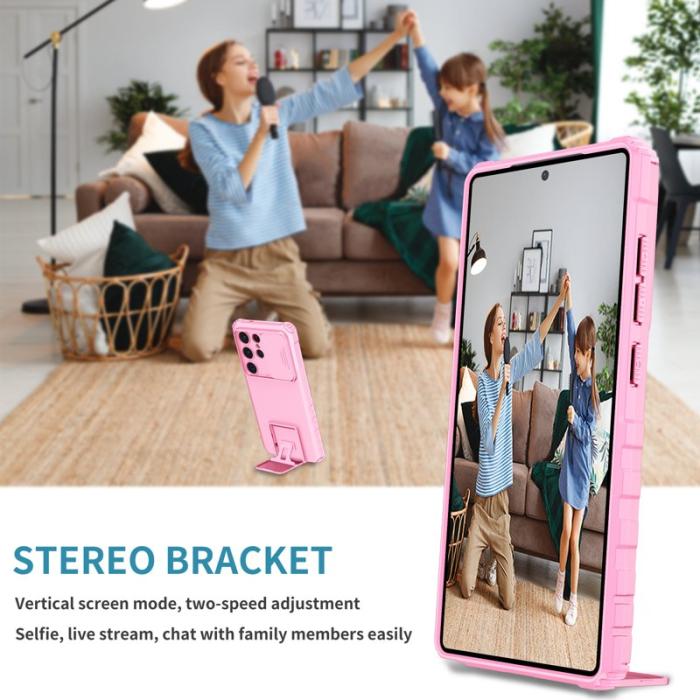 OEM - Mobilskal för Samsung Galaxy S26 Ultra Kamera Skydd PC + TPU - Rosa