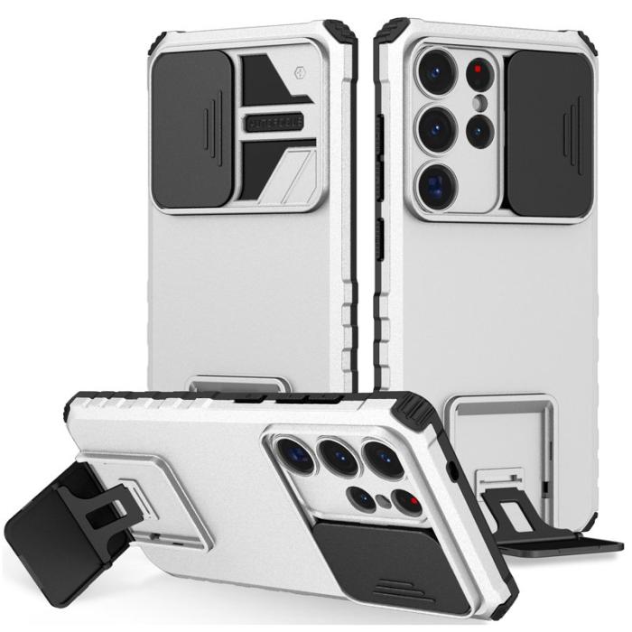 OEM - Mobilskal för Samsung Galaxy S26 Ultra Kamera Skydd PC + TPU - Silver