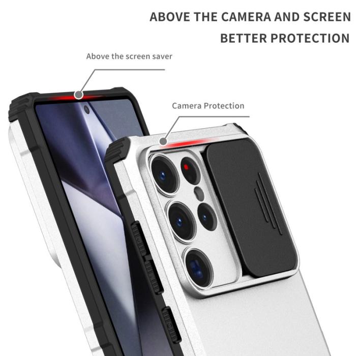 OEM - Mobilskal för Samsung Galaxy S26 Ultra Kamera Skydd PC + TPU - Silver