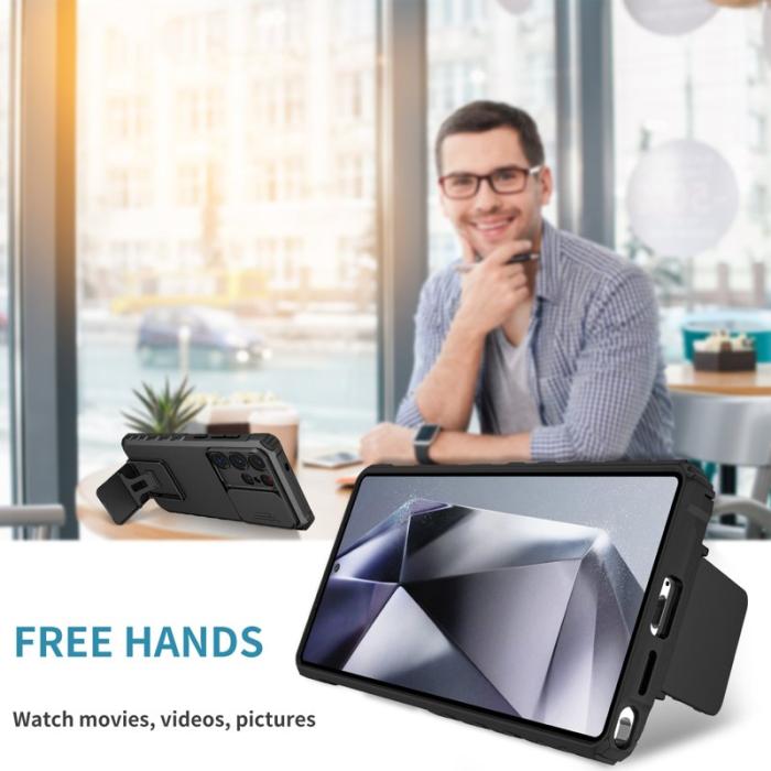 OEM - Mobilskal för Samsung Galaxy S26 Ultra Kamera Skydd PC + TPU - Svart