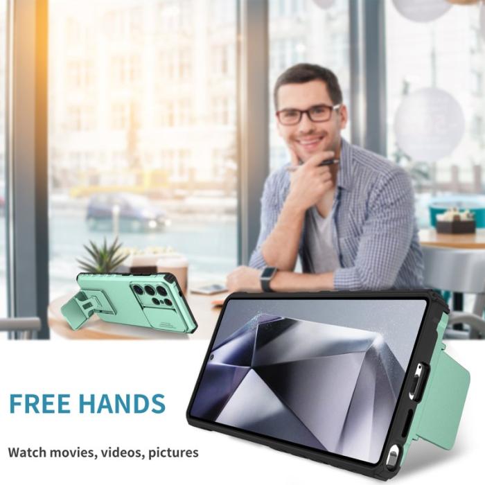 OEM - Mobilskal för Samsung Galaxy S26 Ultra Kamera Slider PC + TPU - Ljusblå