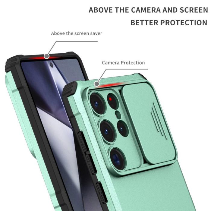 OEM - Mobilskal för Samsung Galaxy S26 Ultra Kamera Slider PC + TPU - Ljusblå