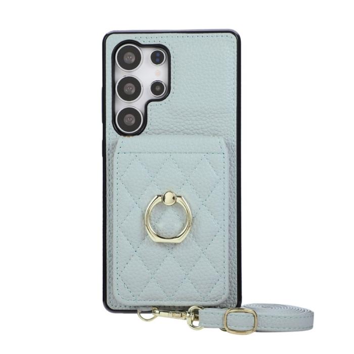 OEM - Mobilskal för Samsung Galaxy S26 Ultra Kickstand Konstläder + TPU - Blå