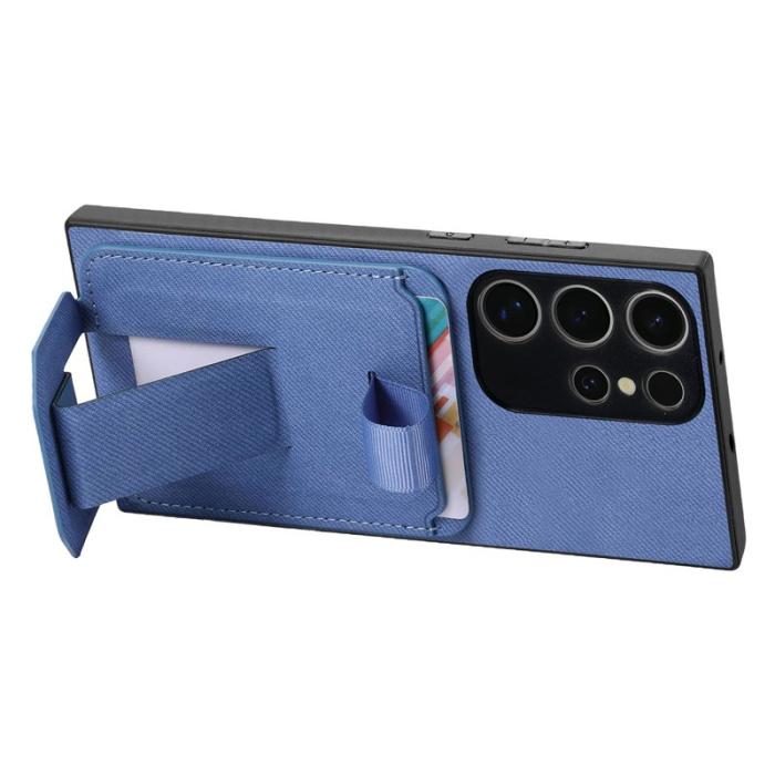 OEM - Mobilskal för Samsung Galaxy S26 Ultra Kickstand Card Slot TPU - Blå