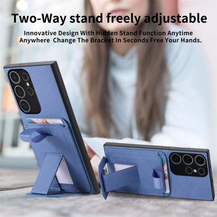 OEM - Mobilskal för Samsung Galaxy S26 Ultra Kickstand Card Slot TPU - Blå