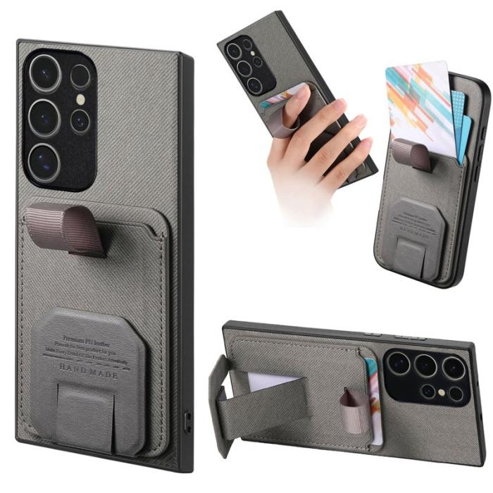 OEM - Mobilskal för Samsung Galaxy S26 Ultra Kickstand Card Slot TPU - Grå