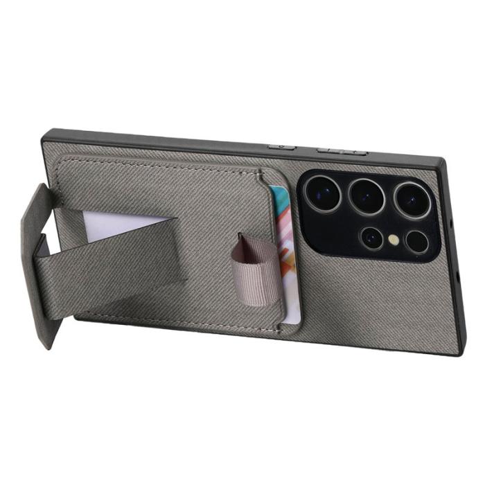OEM - Mobilskal för Samsung Galaxy S26 Ultra Kickstand Card Slot TPU - Grå