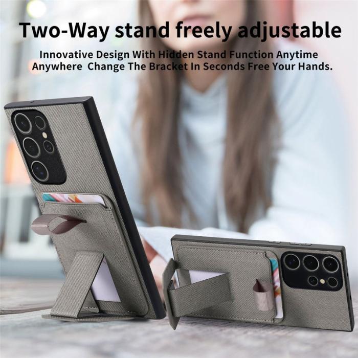 OEM - Mobilskal för Samsung Galaxy S26 Ultra Kickstand Card Slot TPU - Grå