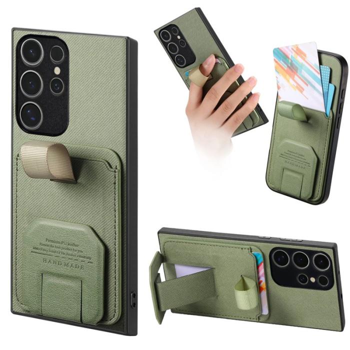 OEM - Mobilskal för Samsung Galaxy S26 Ultra Kickstand Card Slot TPU - Grön