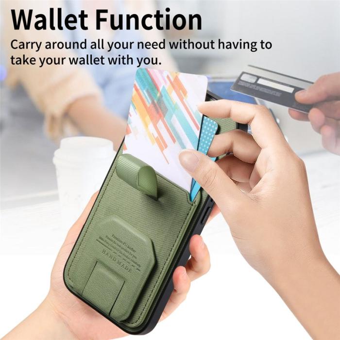 OEM - Mobilskal för Samsung Galaxy S26 Ultra Kickstand Card Slot TPU - Grön