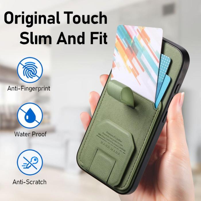 OEM - Mobilskal för Samsung Galaxy S26 Ultra Kickstand Card Slot TPU - Grön