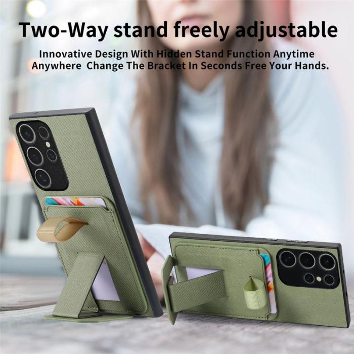 OEM - Mobilskal för Samsung Galaxy S26 Ultra Kickstand Card Slot TPU - Grön