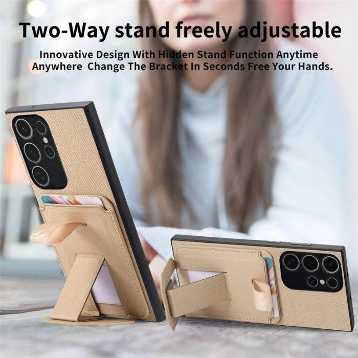 OEM - Mobilskal för Samsung Galaxy S26 Ultra Kickstand Card Slot TPU - Khaki