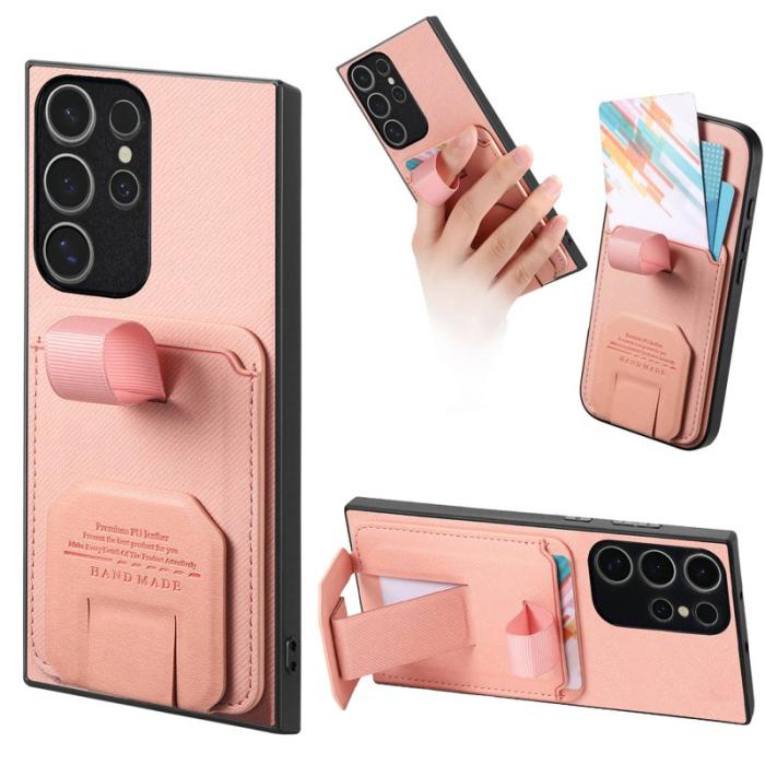 OEM - Mobilskal för Samsung Galaxy S26 Ultra Kickstand Card Slot TPU - Rosa