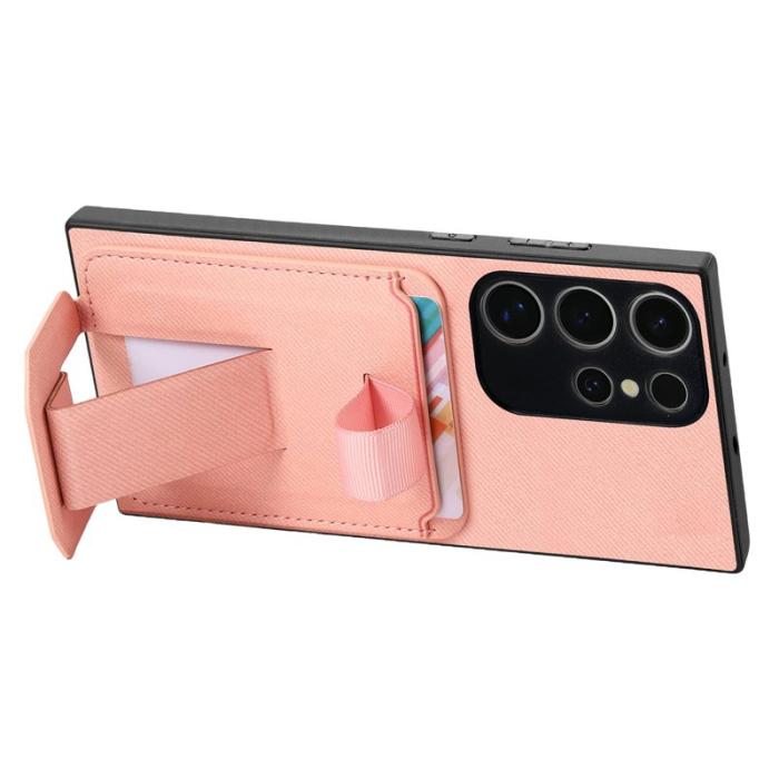 OEM - Mobilskal för Samsung Galaxy S26 Ultra Kickstand Card Slot TPU - Rosa