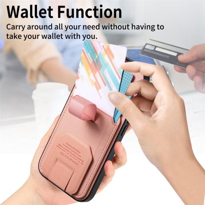 OEM - Mobilskal för Samsung Galaxy S26 Ultra Kickstand Card Slot TPU - Rosa