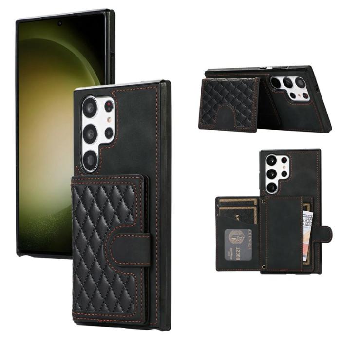 OEM - Mobilskal för Samsung Galaxy S26 Ultra Kickstand Card Slot TPU - Svart