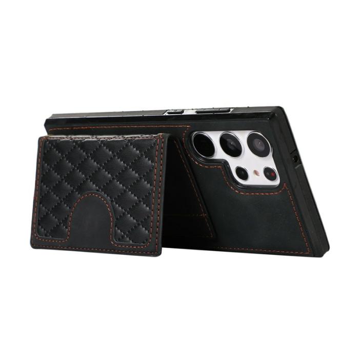 OEM - Mobilskal för Samsung Galaxy S26 Ultra Kickstand Card Slot TPU - Svart