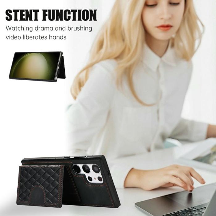 OEM - Mobilskal för Samsung Galaxy S26 Ultra Kickstand Card Slot TPU - Svart