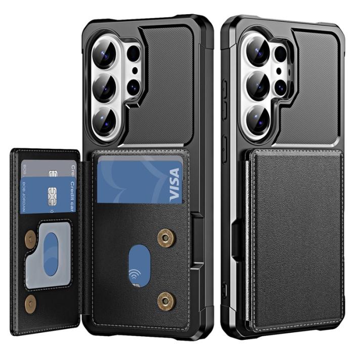 OEM - Mobilskal för Samsung Galaxy S26 Ultra Kickstand Kortfack - Svart