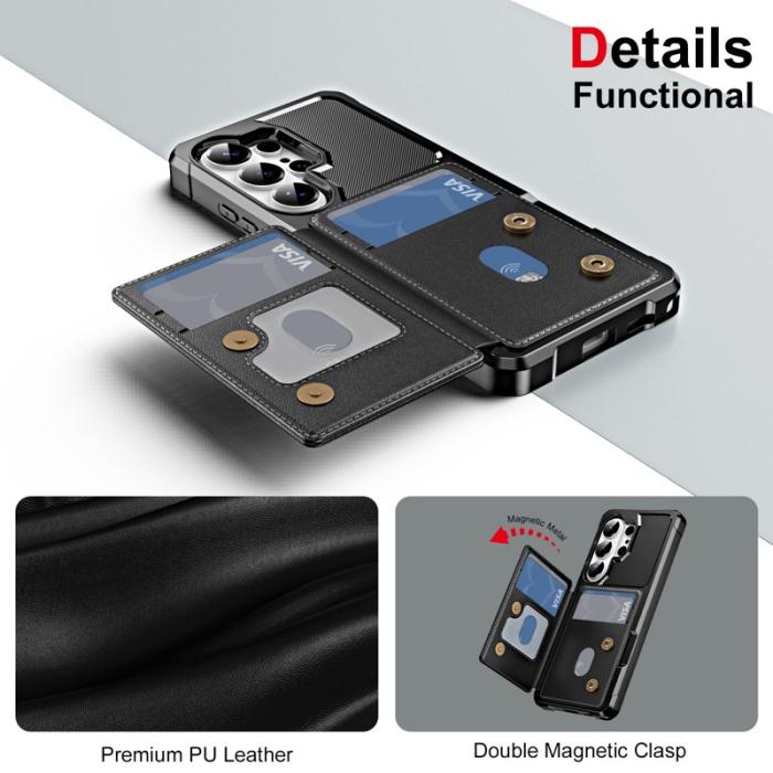 OEM - Mobilskal för Samsung Galaxy S26 Ultra Kickstand Kortfack - Svart