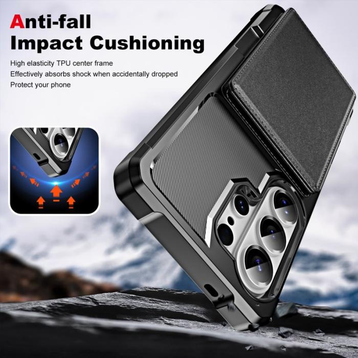 OEM - Mobilskal för Samsung Galaxy S26 Ultra Kickstand Kortfack - Svart