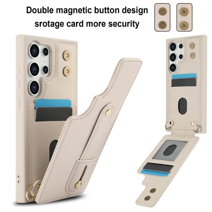 OEM - Mobilskal för Samsung Galaxy S26 Ultra Kickstand Kortfack TPU - Beige