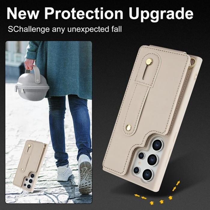 OEM - Mobilskal för Samsung Galaxy S26 Ultra Kickstand Kortfack TPU - Beige