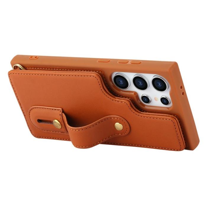 OEM - Mobilskal för Samsung Galaxy S26 Ultra Kickstand Kortfack TPU - Brun