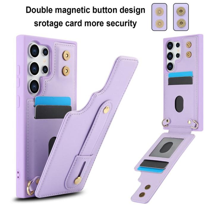 OEM - Mobilskal för Samsung Galaxy S26 Ultra Kickstand Kortfack TPU - Lila