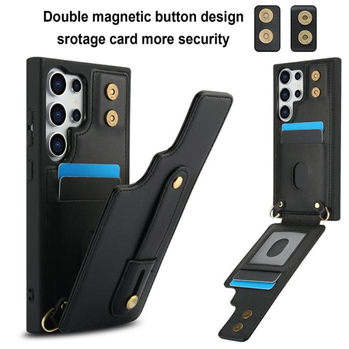 OEM - Mobilskal för Samsung Galaxy S26 Ultra Kickstand Kortfack TPU - Svart