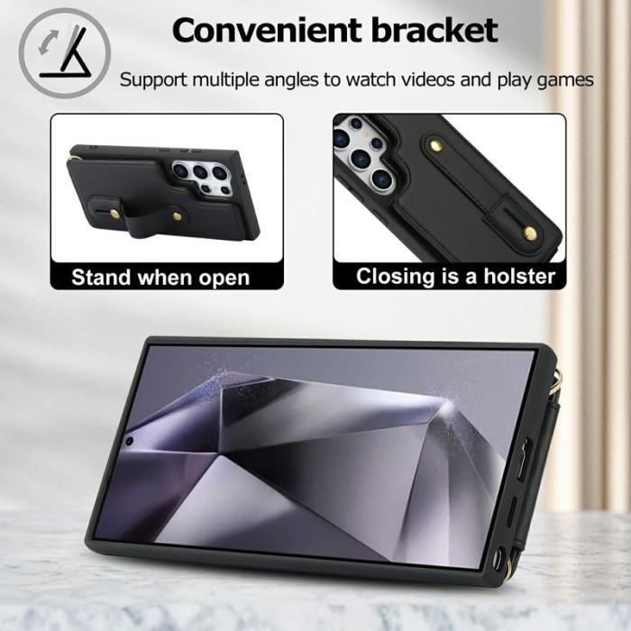 OEM - Mobilskal för Samsung Galaxy S26 Ultra Kickstand Kortfack TPU - Svart