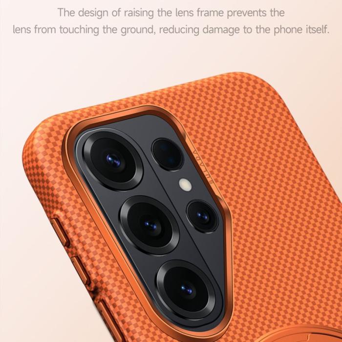 SULADA - Sulada Mobilskal för Samsung Galaxy S26 Ultra Kickstand Magnetiskt PC - Orange