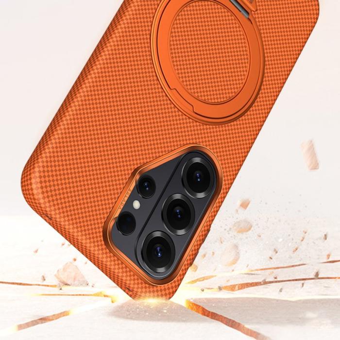 SULADA - Sulada Mobilskal för Samsung Galaxy S26 Ultra Kickstand Magnetiskt PC - Orange