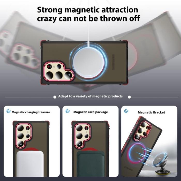 OEM - Mobilskal för Samsung Galaxy S26 Ultra Kickstand Magnetiskt - Röd