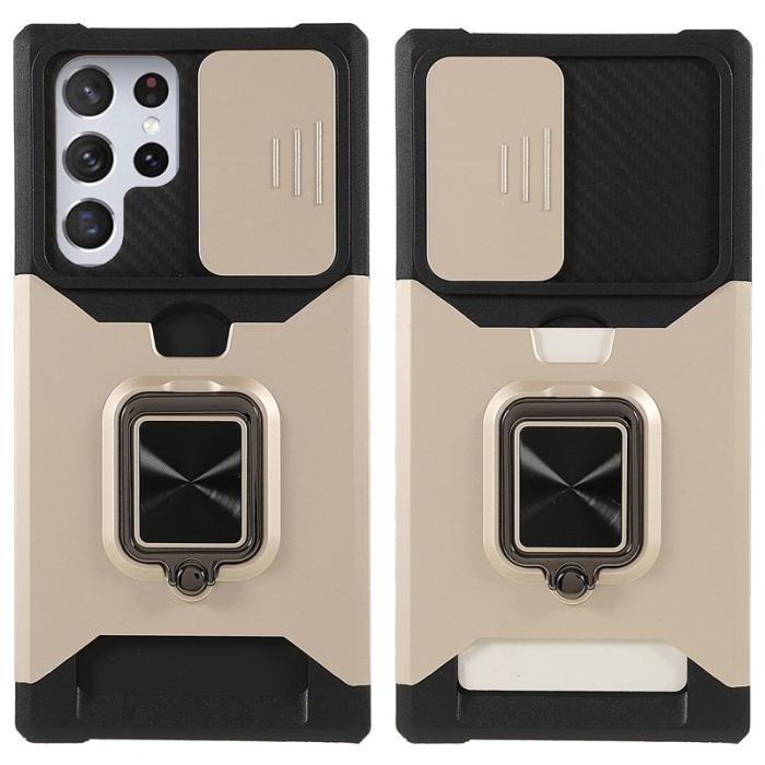 OEM - Mobilskal för Samsung Galaxy S26 Ultra Kickstand PC + TPU - Guld