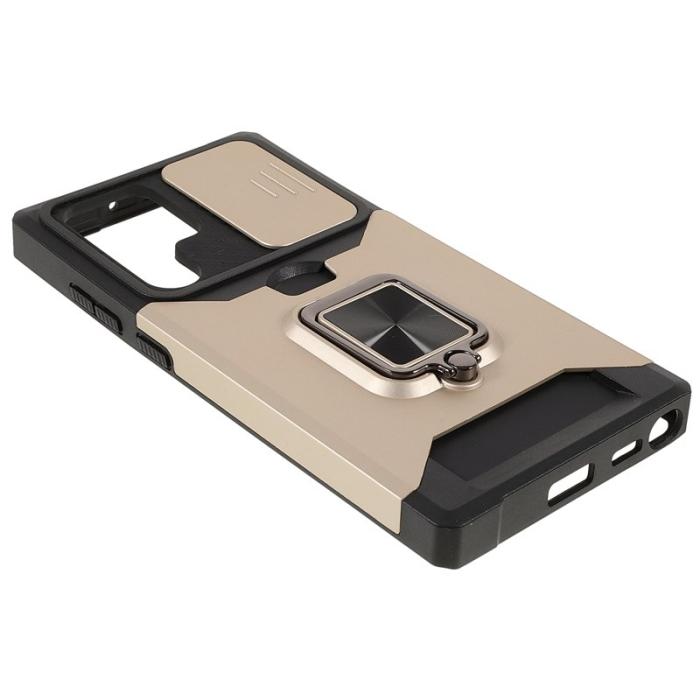 OEM - Mobilskal för Samsung Galaxy S26 Ultra Kickstand PC + TPU - Guld