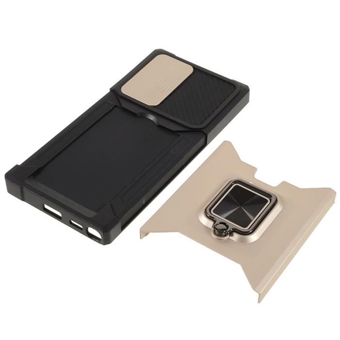 OEM - Mobilskal för Samsung Galaxy S26 Ultra Kickstand PC + TPU - Guld