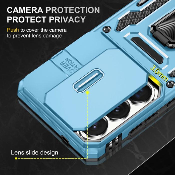 OEM - Mobilskal för Samsung Galaxy S26 Ultra Kickstand PC + TPU - Ljusblå