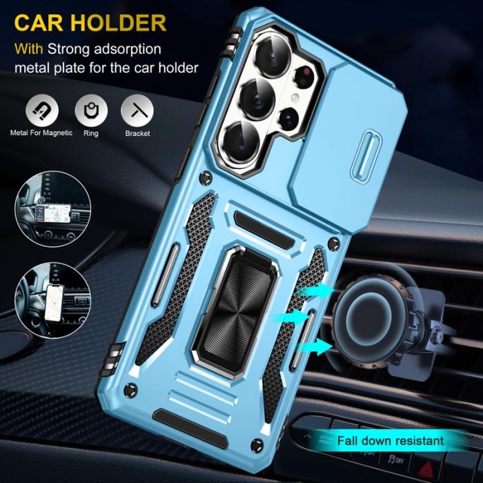 OEM - Mobilskal för Samsung Galaxy S26 Ultra Kickstand PC + TPU - Ljusblå