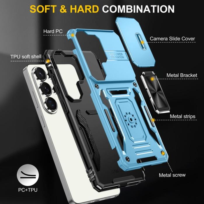 OEM - Mobilskal för Samsung Galaxy S26 Ultra Kickstand PC + TPU - Ljusblå