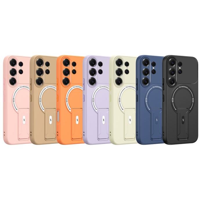 OEM - Mobilskal för Samsung Galaxy S26 Ultra Kickstand PC + TPU - Ljusbrun